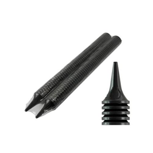 KIRCHNER & WILHELM (KIRC) Einweg-Ohrtrichter 4,0mm schwarz PK 100, gesteckt abgepackt