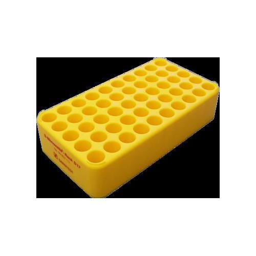 S-Monovette-Rack D 17 gelb 50 Bohrungen 17mm ohne Griffe