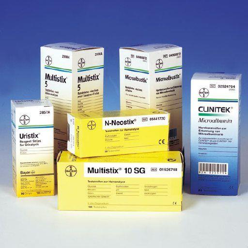 SIEMENS Multistix 10 SG instr./vis.Harntest PK 100, pH-Wert, Eiweiß, Glucose ua