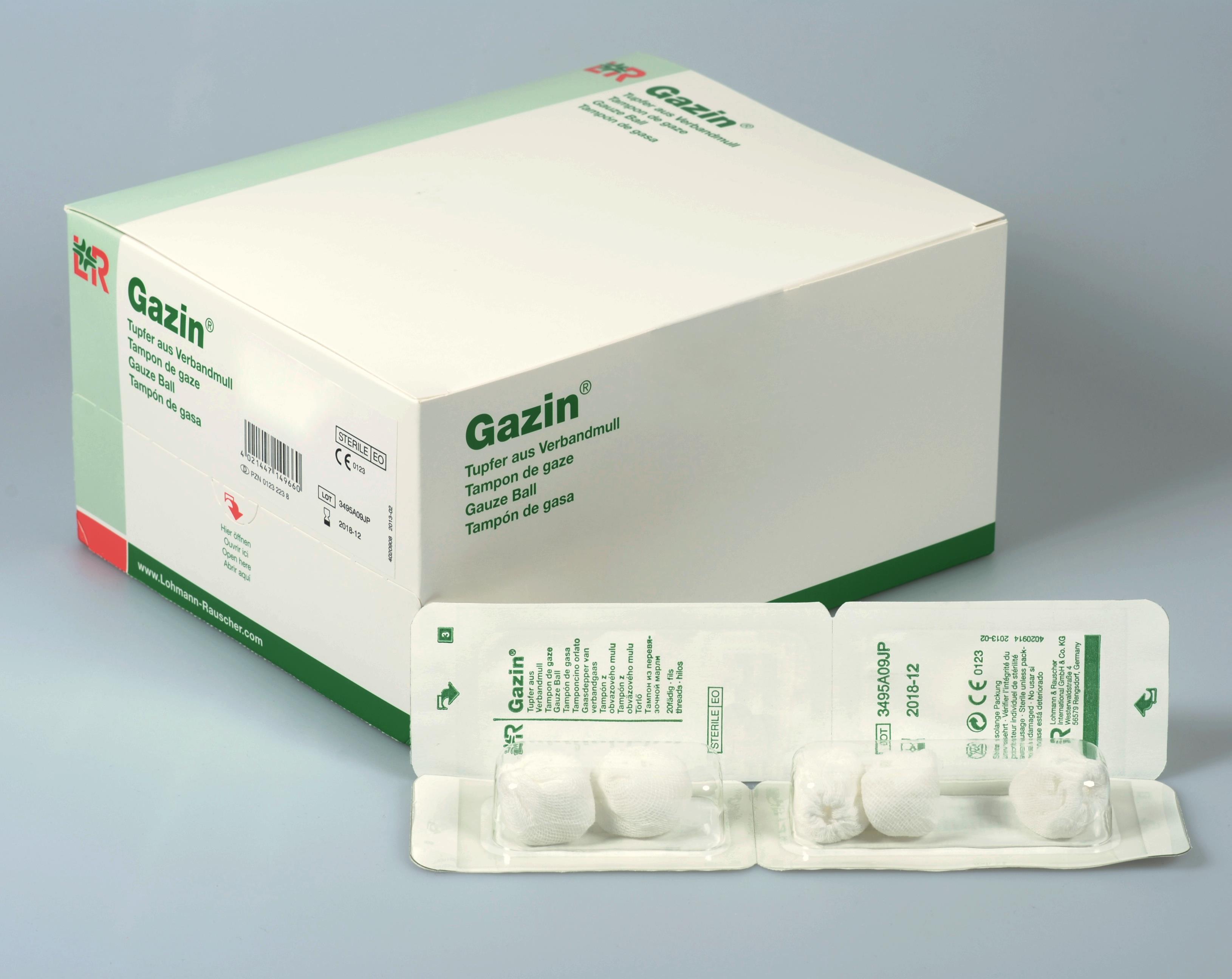 Lohmann & Rauscher International GmbH & Co. KG Gazin Tupfer aus Verbandmull steril Gr.6, extragross, 20fdg, 2+3, 100 Stk