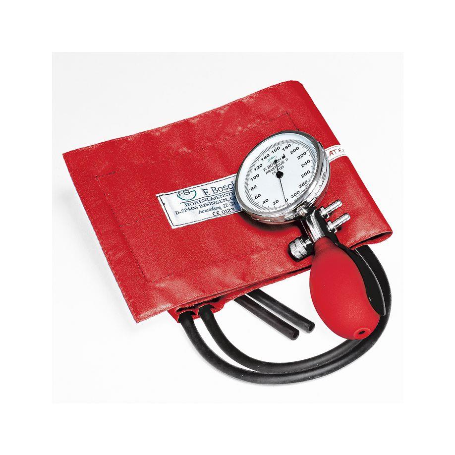 Blutdruckmessgerät Prakticus II Ø 68mm rot, 2-Schlauch, kplt. im Etui