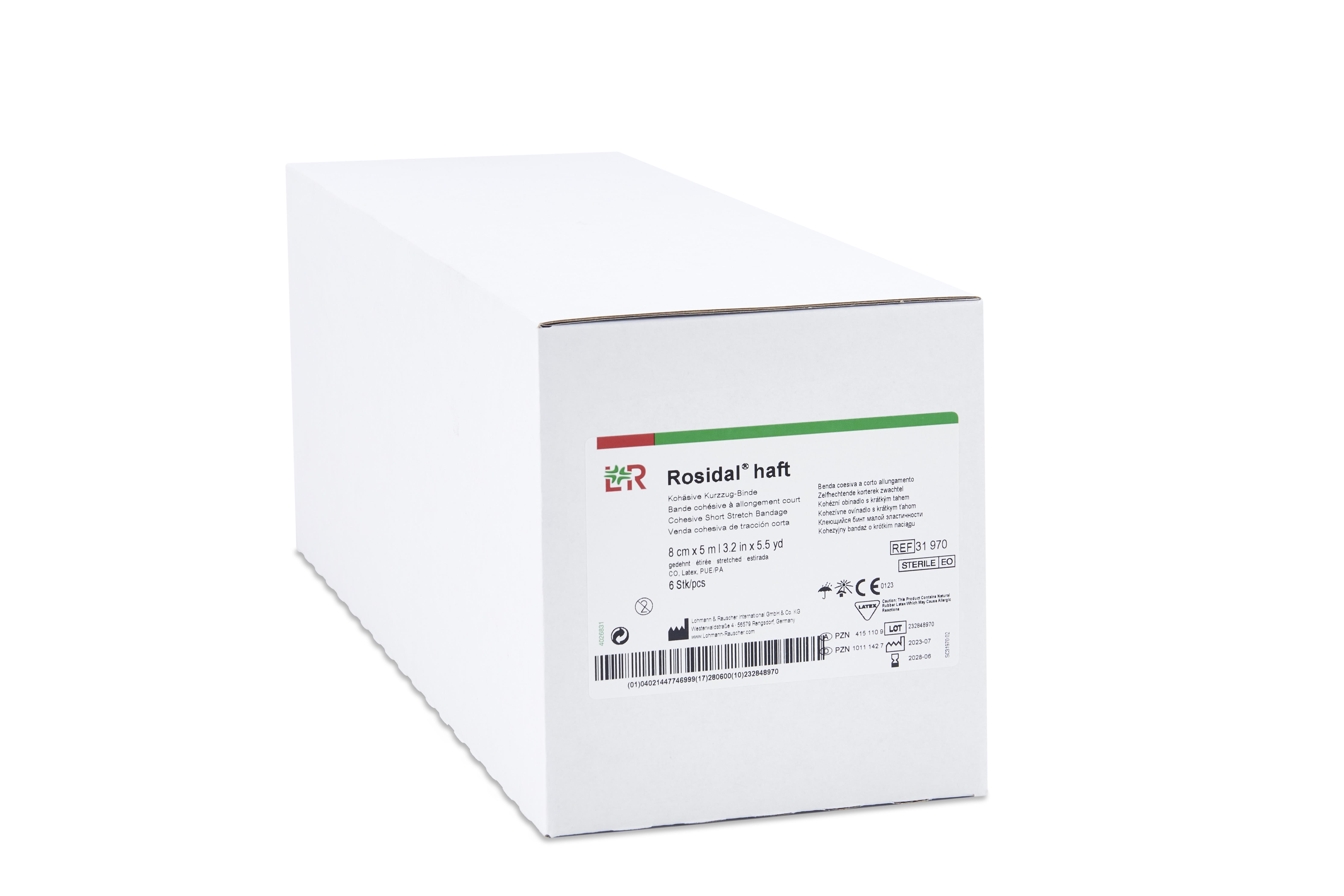 Lohmann & Rauscher International GmbH & Co. KG Rosidal haft Kohäsive Kurzzugbinde 8cmx5m, einzeln verpackt,6 St.,steril - Bild 4