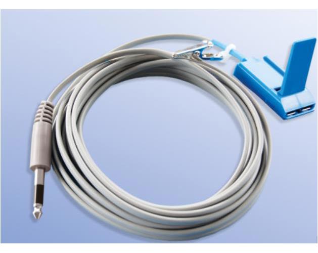 Anschlusskabel f. Neutralelektroden 5 m Erbe/ACC, mit Kontaktzunge