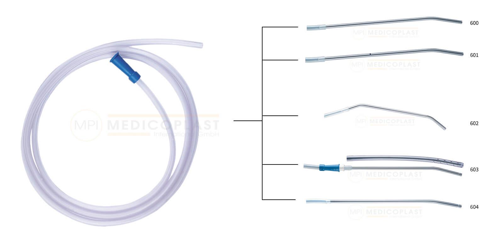 MEDICOPLAST International GmbH Absaugsatz mit Schlauch u. Kanüle AP 50 CH18 210cm Fig.601