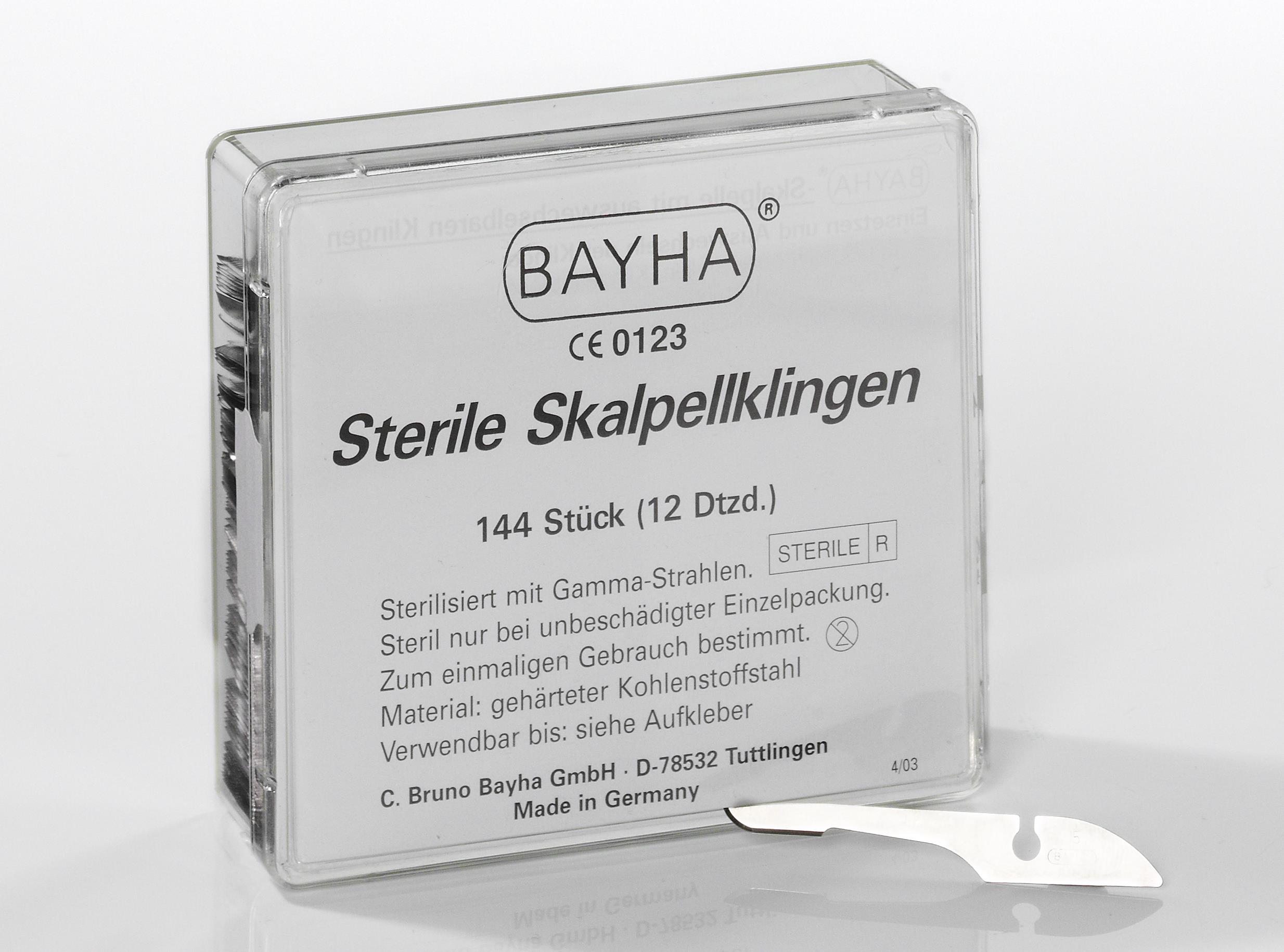 Bayha Skalpellklingen Fig.15 AP 12 in Polyhülle, steril,