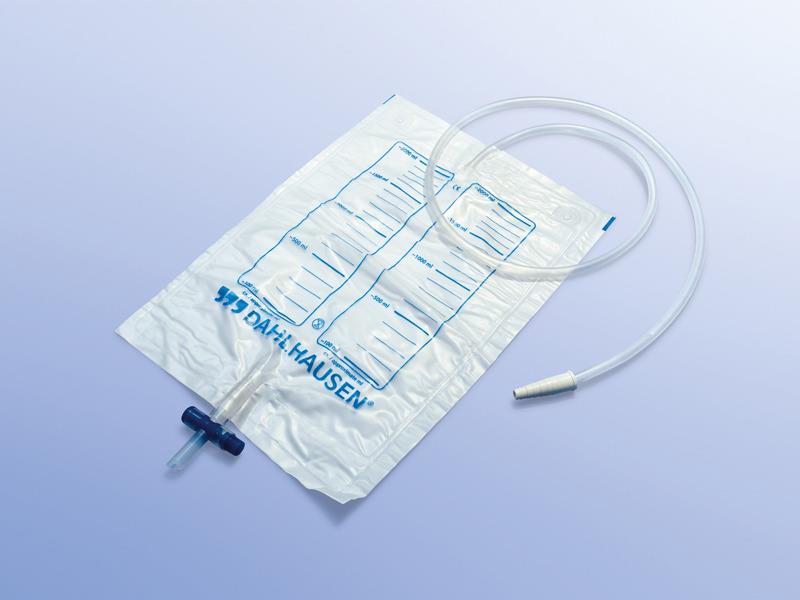 Urinbeutel 2L unsteril mit Ablass PK 25 Rücklaufsperre 90cm Schlauch