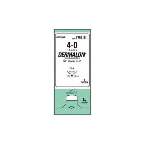 Medtronic, Inc. Dermalon 4/0 blau 8886175631 AP 36 C-13 45cm - Bild 2