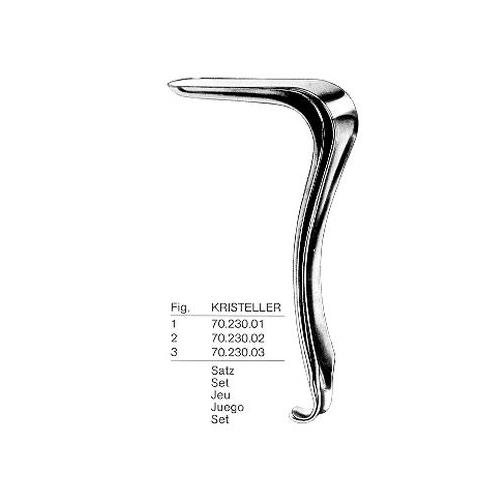 VEHU-MEDICAL Scheiden-Spekulum Kristeller u. Halter 2-tlg. flache Spekulum: 105x28mm, Fig.2