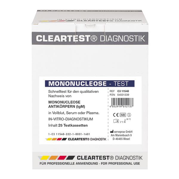 servoprax GmbH Cleartest Mononucleose Vollblut PK 10 qualitativer Schnelltest