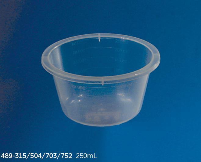 Surgical bowl translucent PP 250 ml PK 110 steril einzeln verpackt