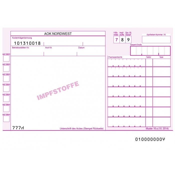 Impfstoff-Rezept Schleswig-Holstein