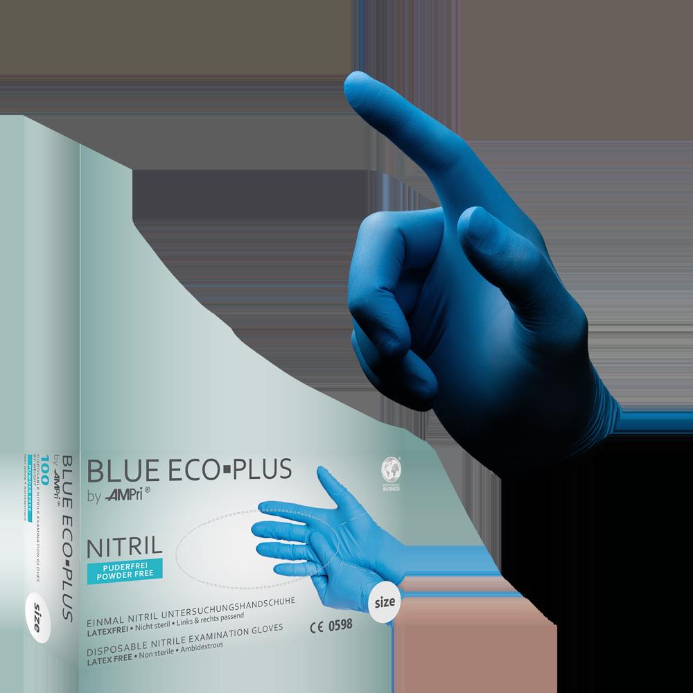 Blue Eco Plus Nitril USH Gr.XS PK 100 latexfrei puderfrei blau