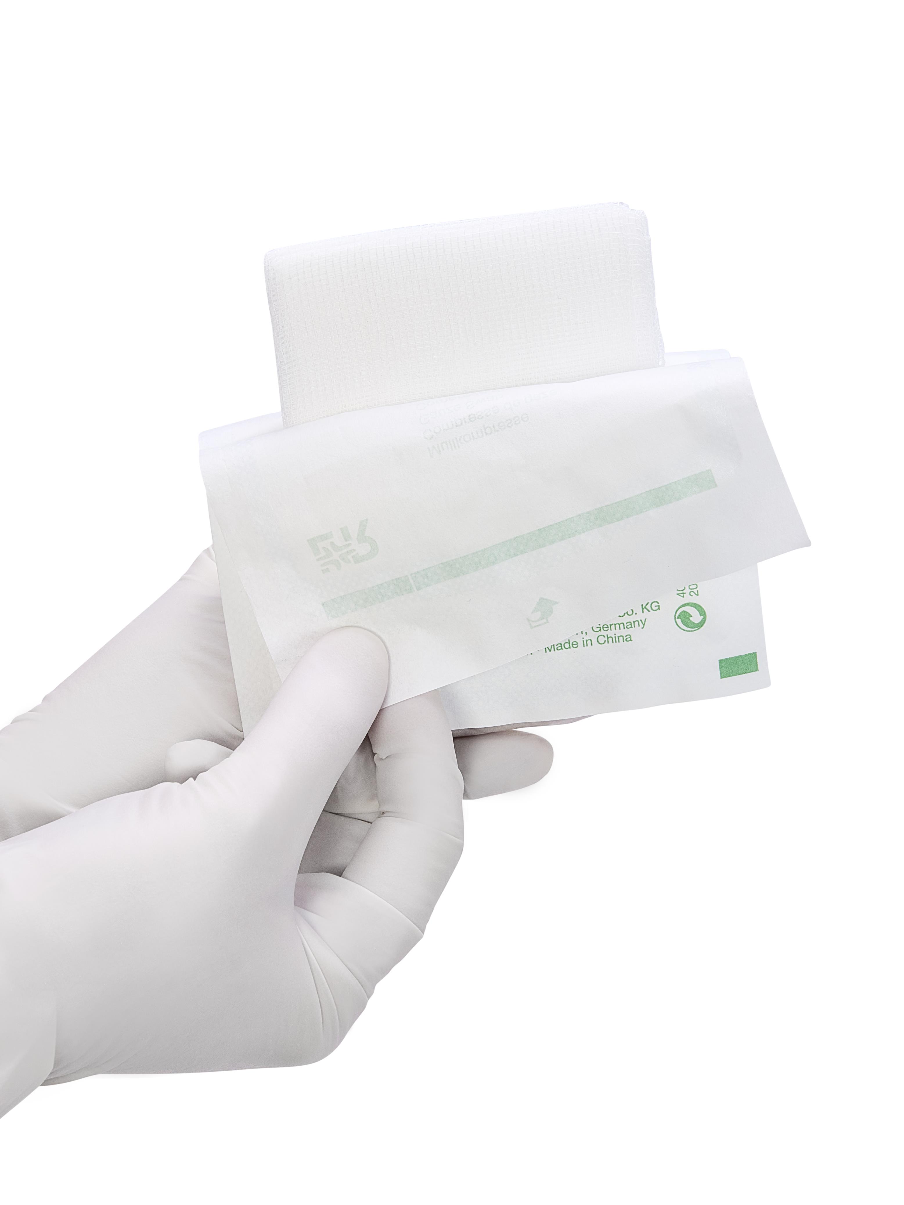 Gazin Mullkompresse steril, 7,5x7,5cm, 8f, 17fdg, 5x2 Stk