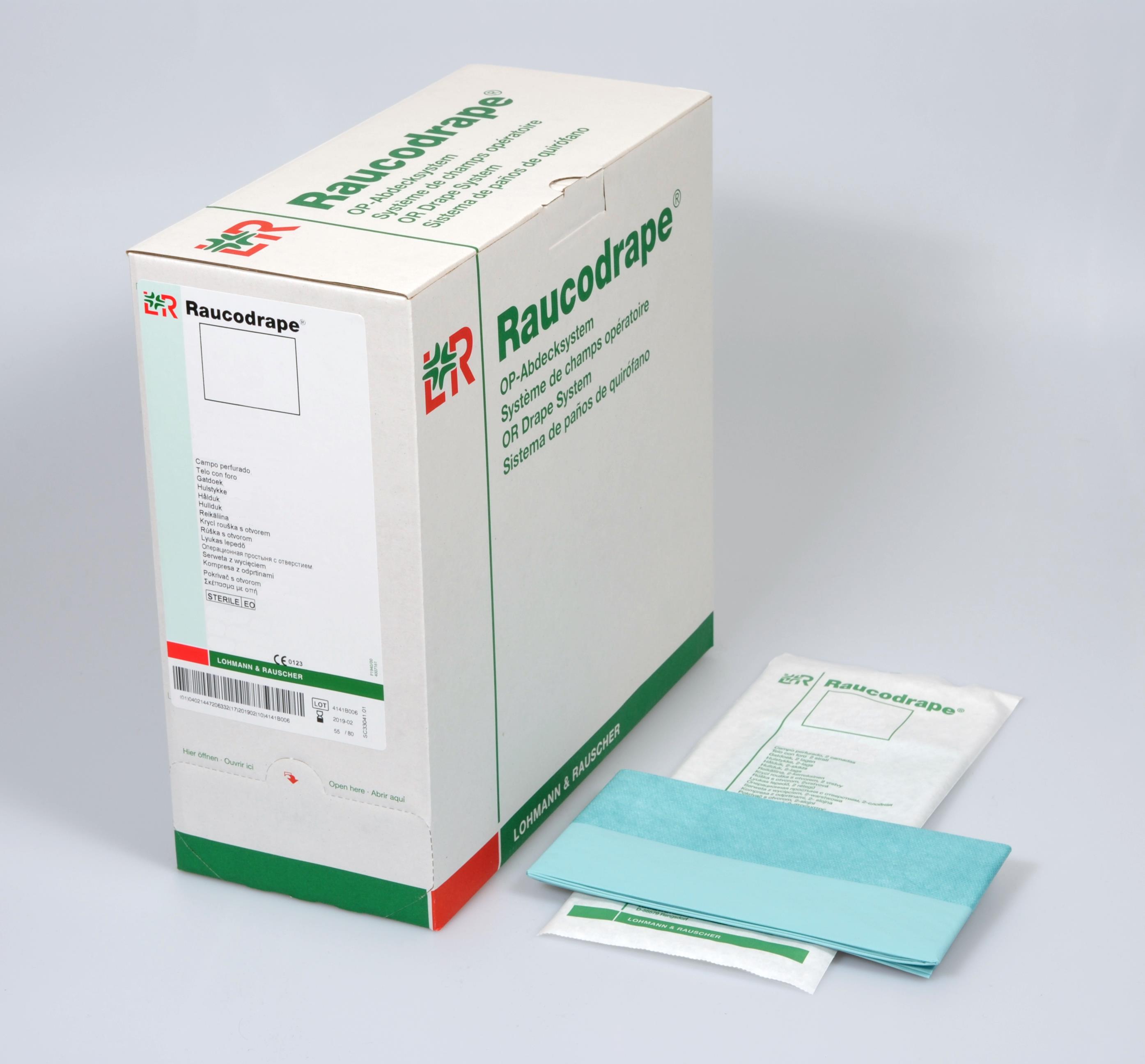 Raucodrape PRO Klebetuch 2-lagig, 75x90cm, steril, 38 Stk