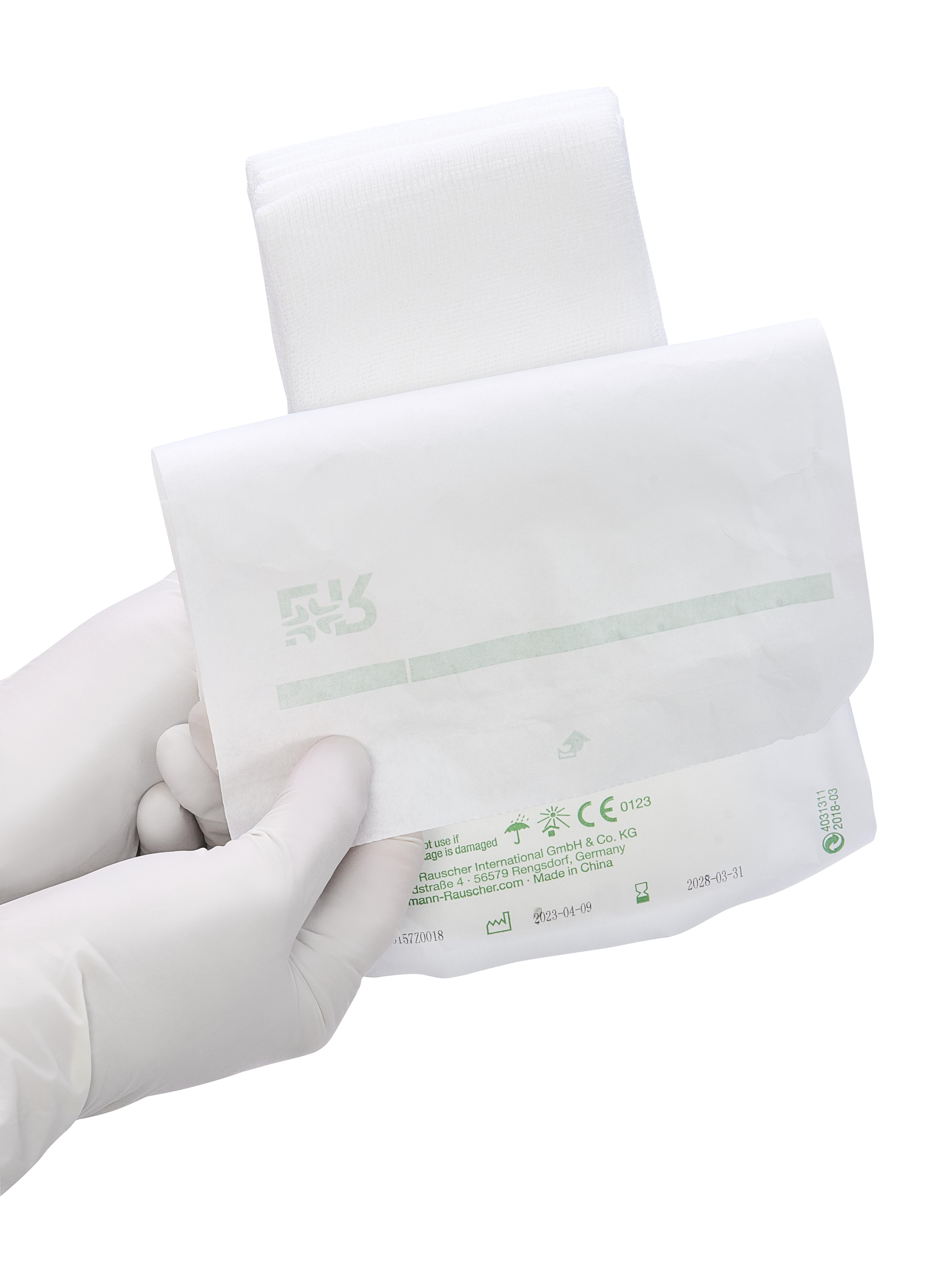 Gazin Mullkompresse steril, 8x18cm, 16f, 17fdg, 25x5 Stk