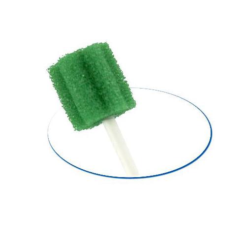 MED COMFORT Mundpflegestäbchen neutral AP250 m.grünem Schaumstoffkopf,unsteril