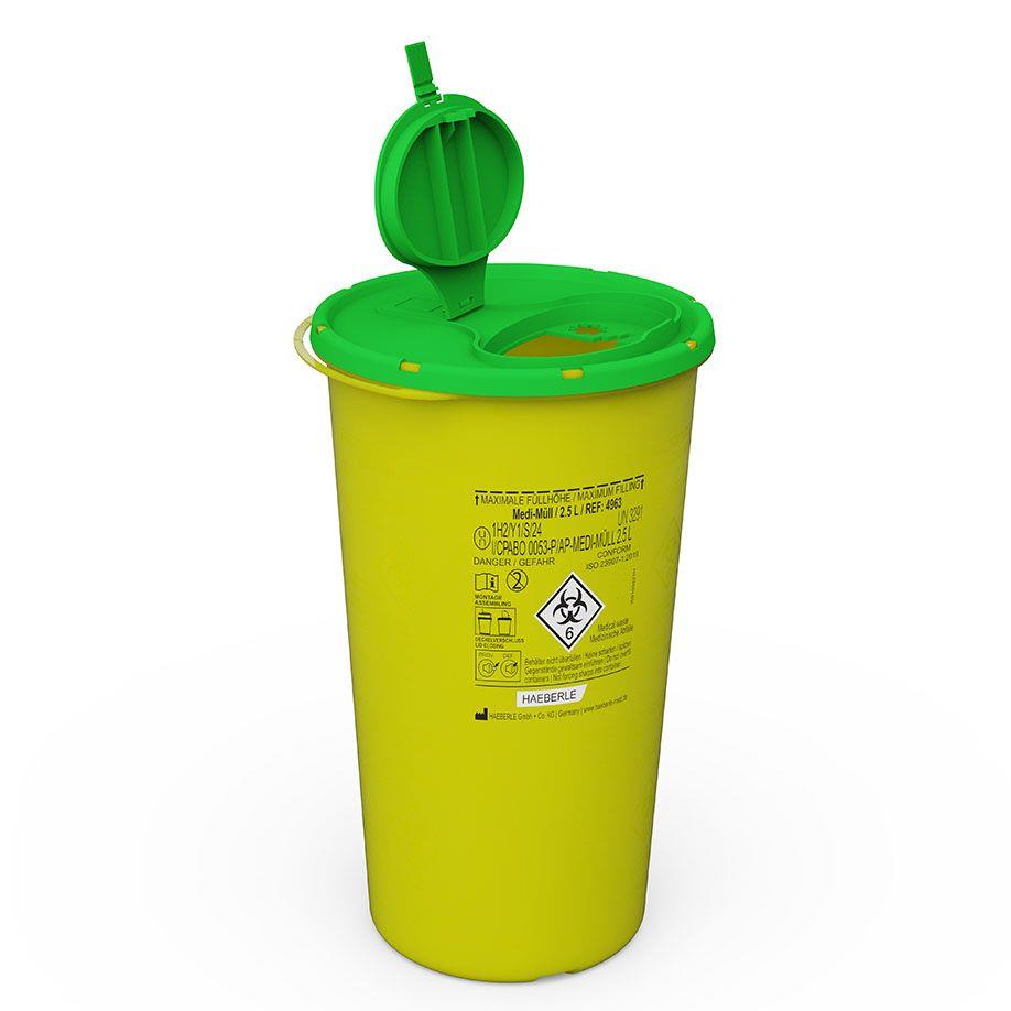 Medi-Müll 2,5 Ltr Entsorgungsbox, ohne Halterung