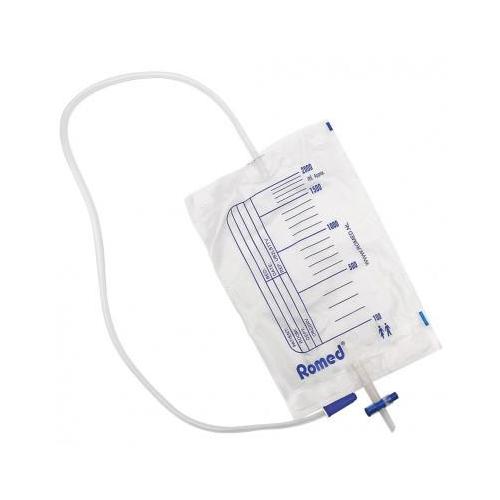 MEGRO Romed Urinbeutel 2,0L Schl.:90cm PK 10 steril,Rücklaufstopp + Ablaufhahn