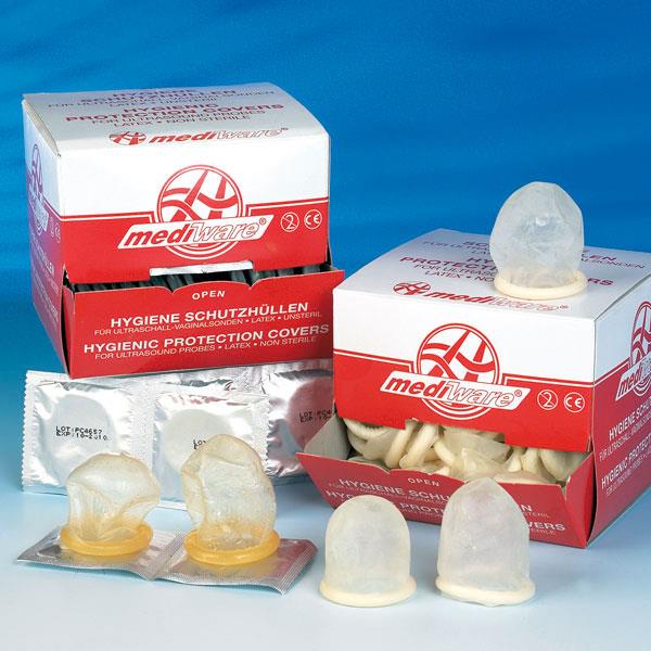 Mediware Ultraschall-Schutzhüllen AP 144 28mm Ø, Latex, leicht gepudert