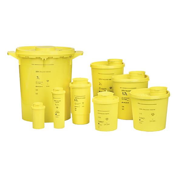 Servobox Eco line Kleinmodell 500ml für Kanülen, Deckel u. Box gelb