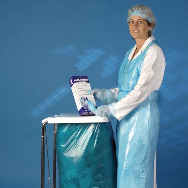 Mediware Einmalschürzen PE blau AP 100 Herrengröße 140cm lang