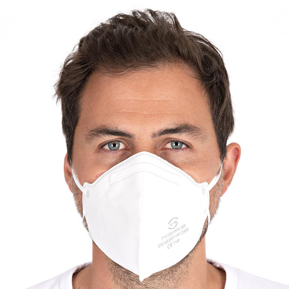 Atemschutzmasken FFP2 NR PK 10x10, mit Kopfband