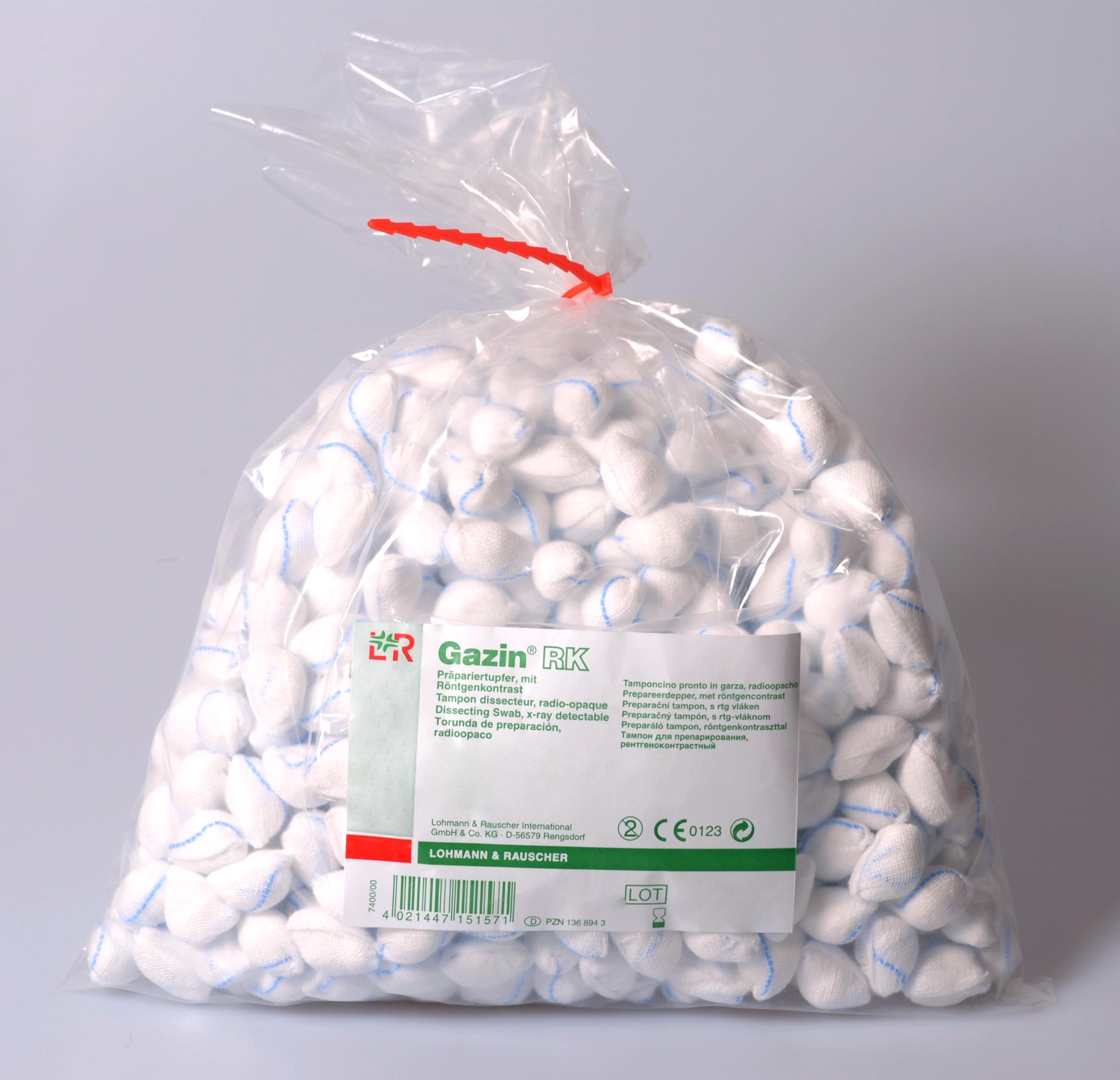Gazin Präpariertupfer RK, groß, 500 Stück