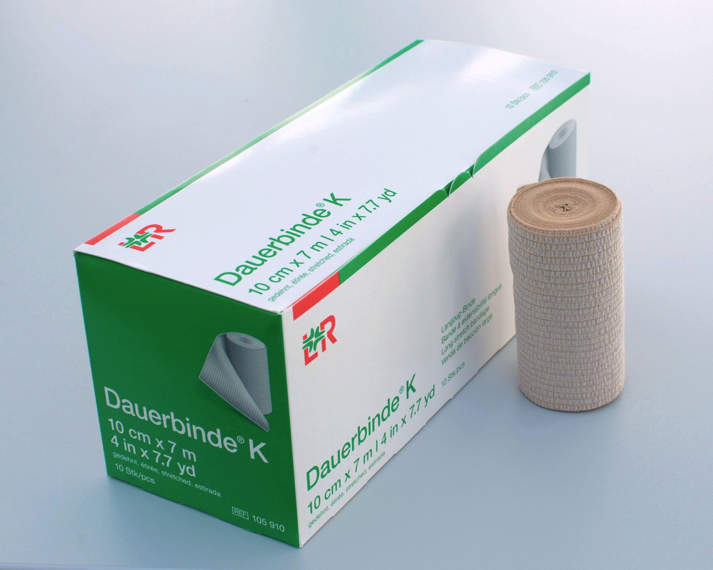 Dauerbinde K Langzugbinde 10cmx7m, 10 St.lose im Kt.