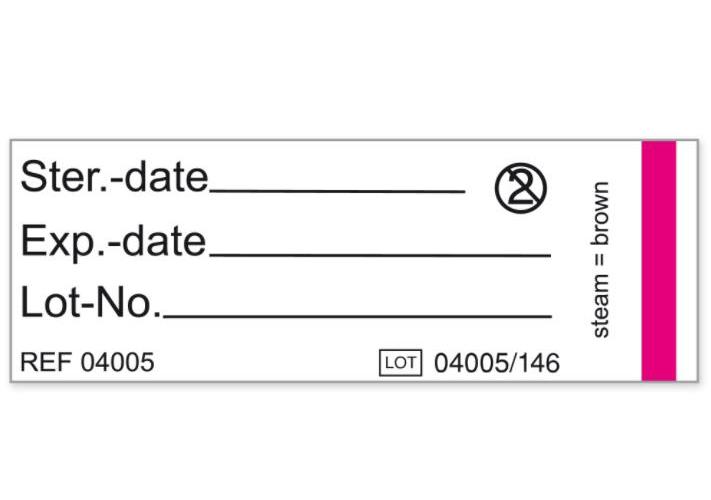 Containerschild f. Aesculap-Container AP 1000 18x50mm, mit Dampfindikator