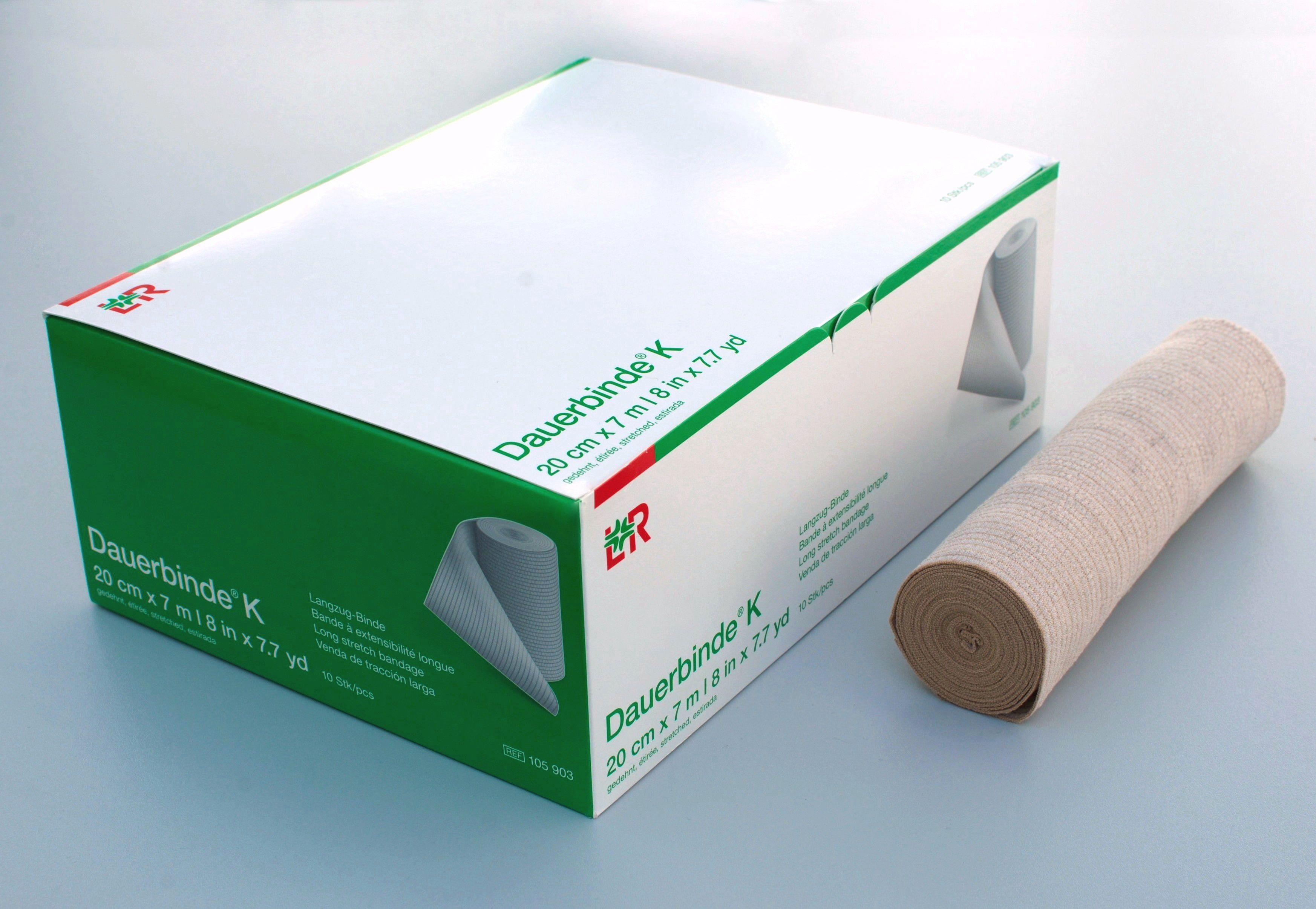 Dauerbinde K Langzugbinde 20cmx7m,10 St.lose im Kt.