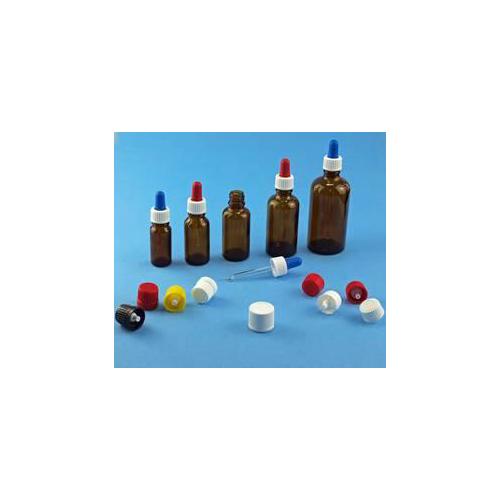 HECHT Assistent-Tropfflasche 5ml AP100 Braunglas m.Gewinde,o.Verschluss