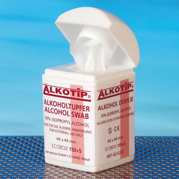 servoprax GmbH Alkotip Alkoholtupfer AP 155 in d. Dispenserdose - Bild 2