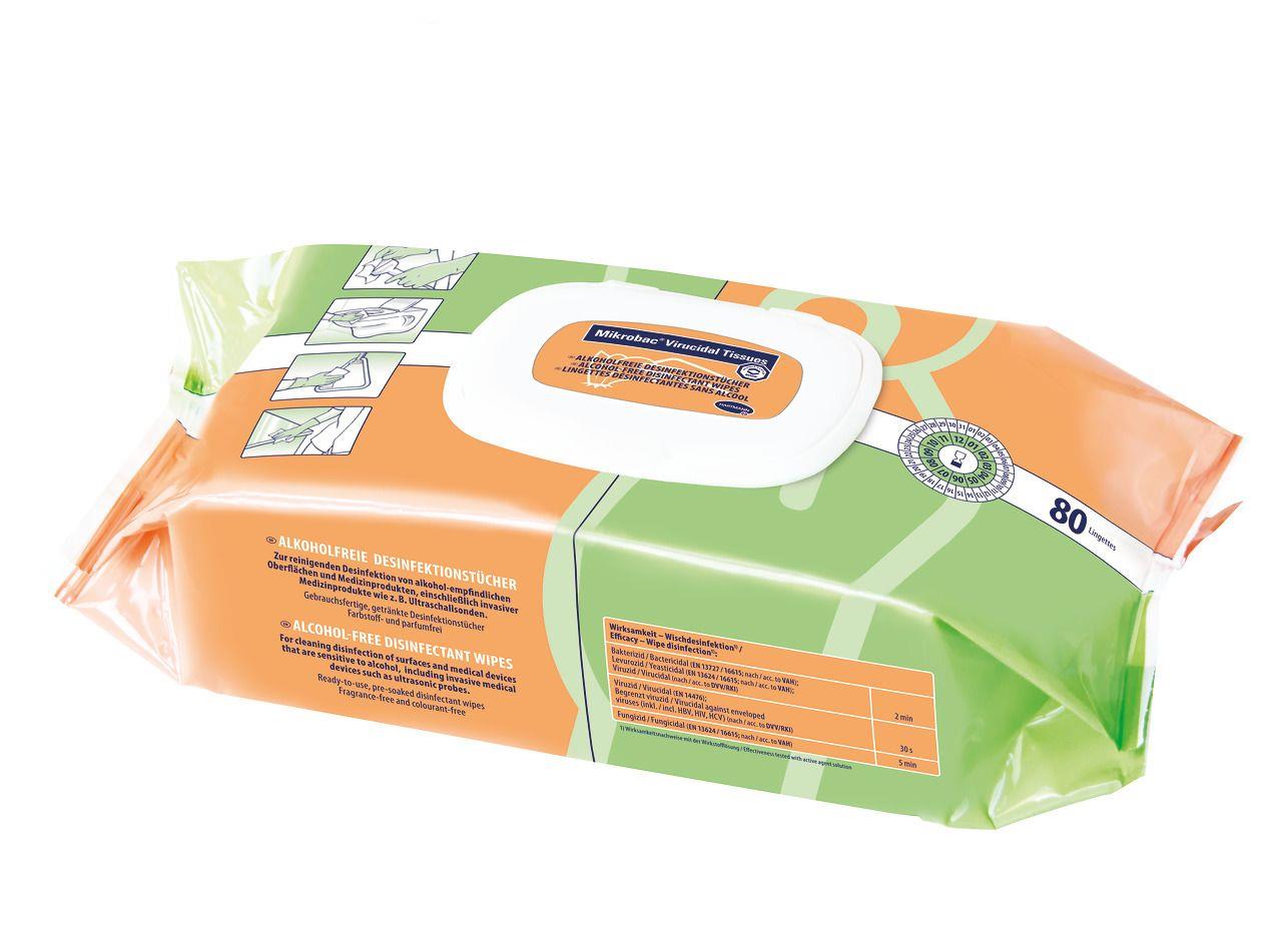 Paul Hartmann AG Mikrobac Virucidal Tissues AP 80 Tücher im Flowpack