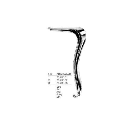 VEHU-MEDICAL Scheiden-Spekulum Kristeller u. Halter 2-tlg. flach Spekulum: 105x33mm - Bild 2