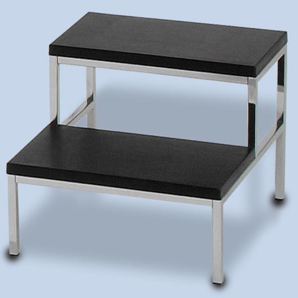 MEGRO Fussauftritt zweistufig verchromt, 23 cm und 43 cm hoch