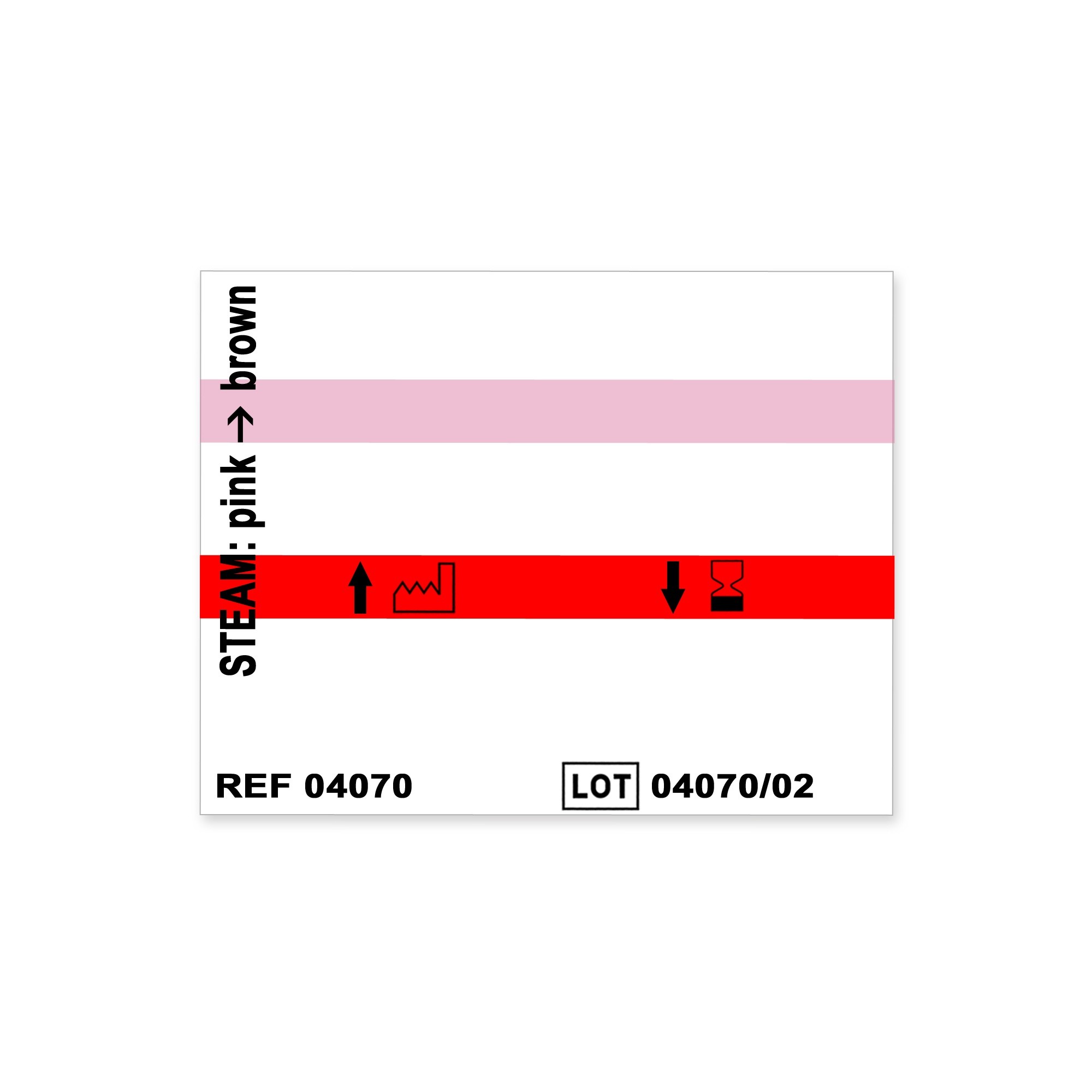 Key Surgical LLC METO-Einzeletiketten auf Rolle, rot AP 12 à 400 Stck, mit Dampfindikator
