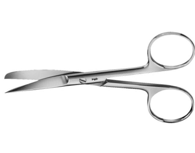 Chirurgische Schere 14,5cm gebogen sp/st