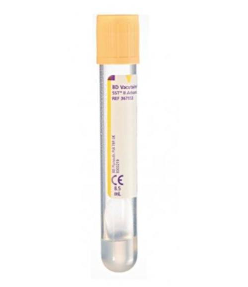 BD Vacutainer SST II Röhrchen 8,5ml AP 100, m. Trenngel u. Gerinnungsaktiv.