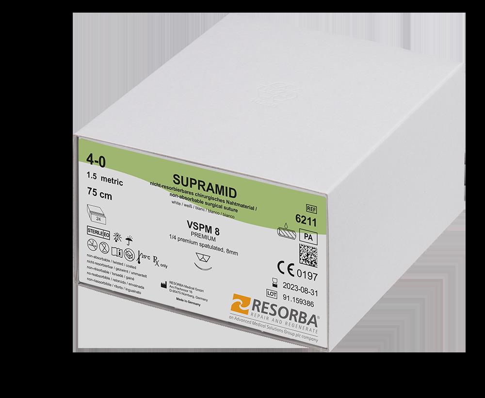 Resorba Medical GmbH Supramid 4/0 schwarz 6142 AP 36 DS18 45cm