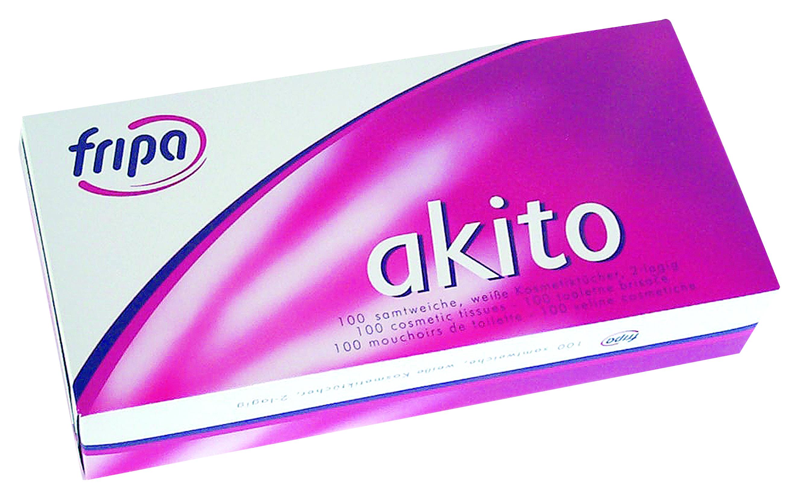 Fripa Akito Tissue-Tücher PK 100 Stück, 2-lg. Hochweiß