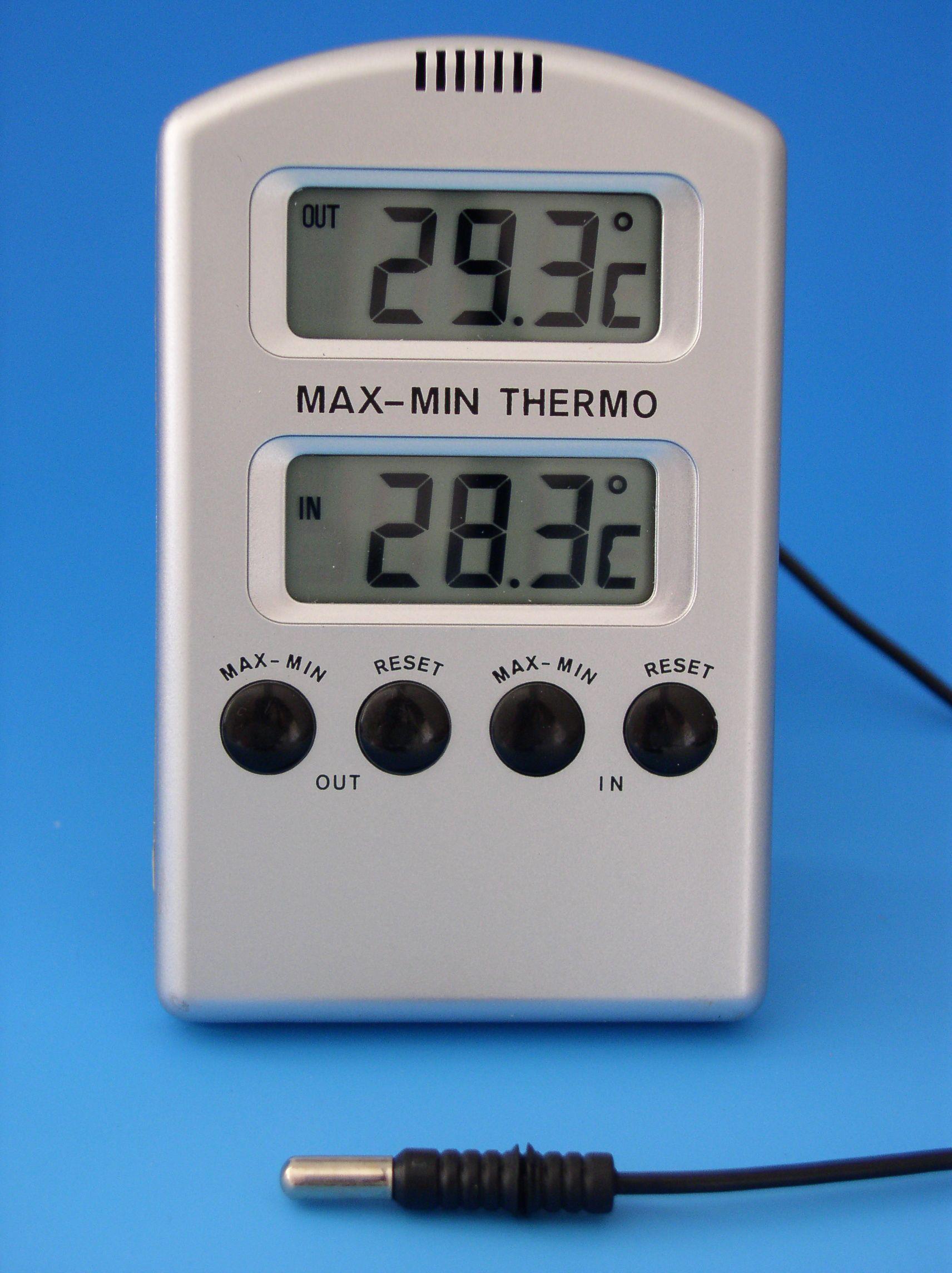 Maxima-Minima-Thermometer elektronisch, CE, -50º C bis +70° C