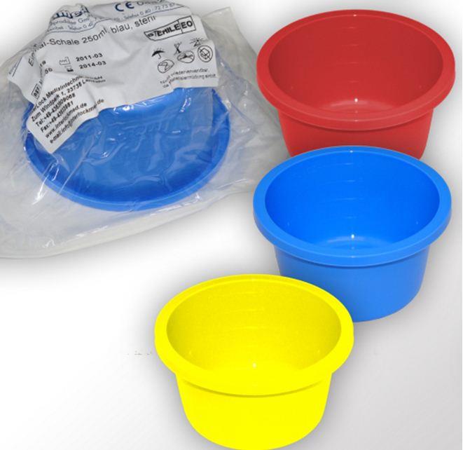 Einmal-Schale blau Kunststoff 250 ml AP 100 einzeln steril verpackt