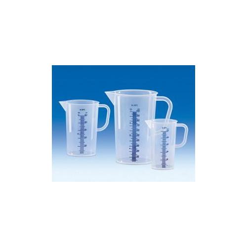 Messbecher PP m. Henkel 100 ml: 2ml blau graduiert