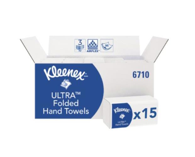 Kleenex Ultra Falthandtücher weiß PK 15x96 supersoft,3-lg., 31,5x21,5cm