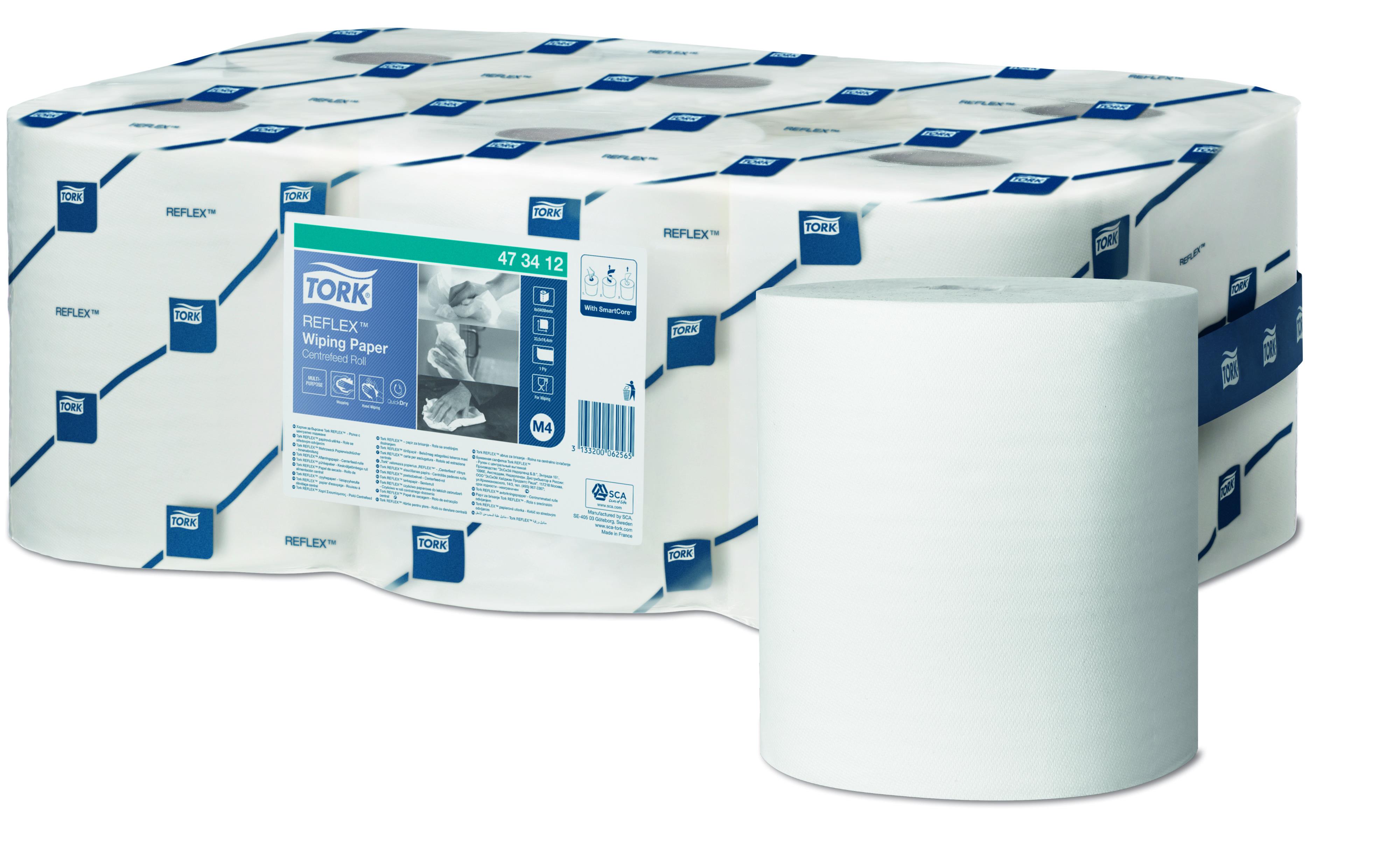 SCA HYGIENE PRODUCTS GMBH Tork Reflex Wischtuchrolle 113m AP 6 Rll. a 340 Tü., 1-lg.