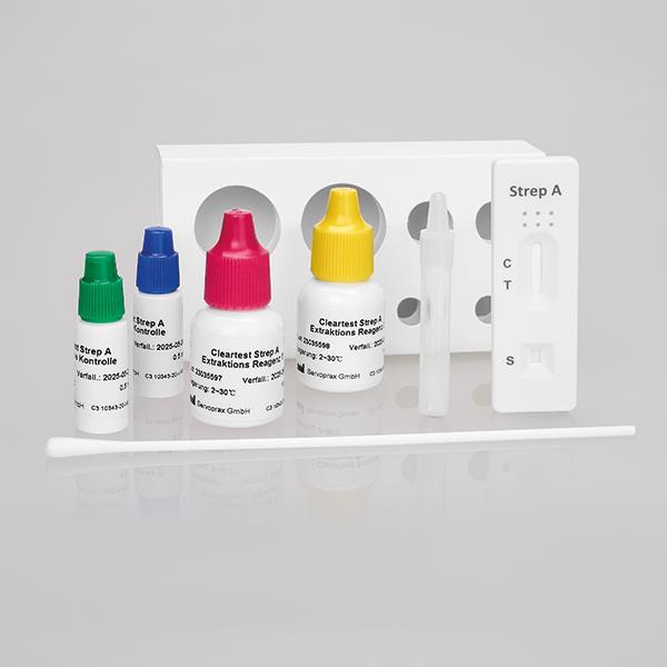 servoprax GmbH Cleartest light Strep-A Kassettentest PK 20 Tests in Kassettenform Importware