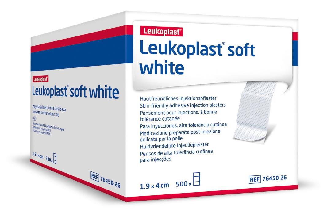 Leukoplast soft white Injektionspflaster AP 500 1,9cm x 4cm