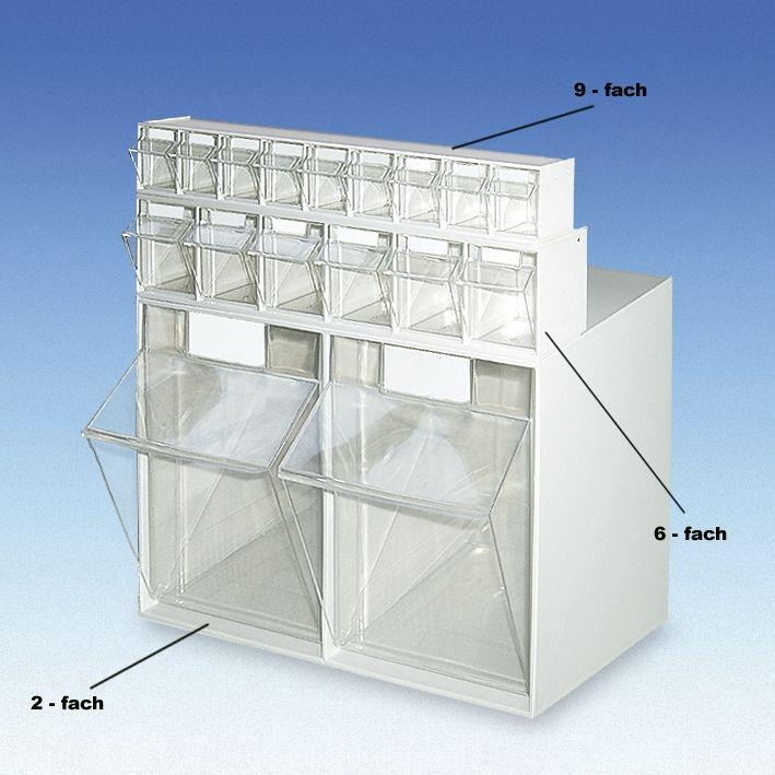 Ratiomed Spritzen/Kanülenspender Gehäuse mit 6 Behältern, weiß