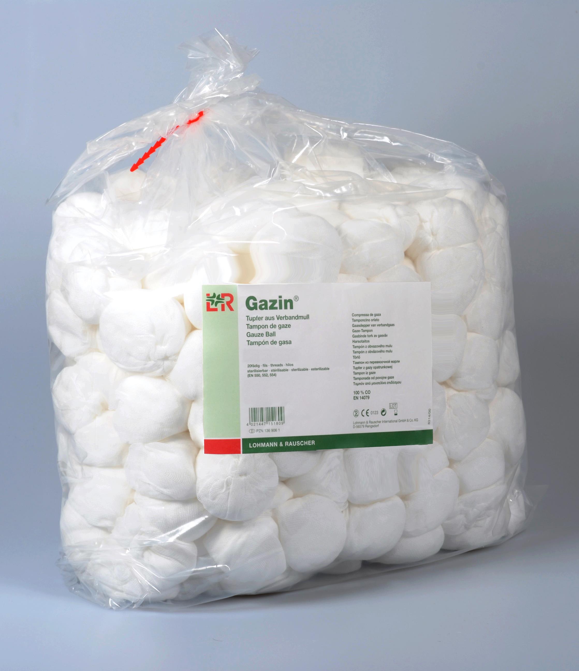 Gazin Tupfer aus Verbandmull Gr.6, extragross, 20fdg, 500 Stück