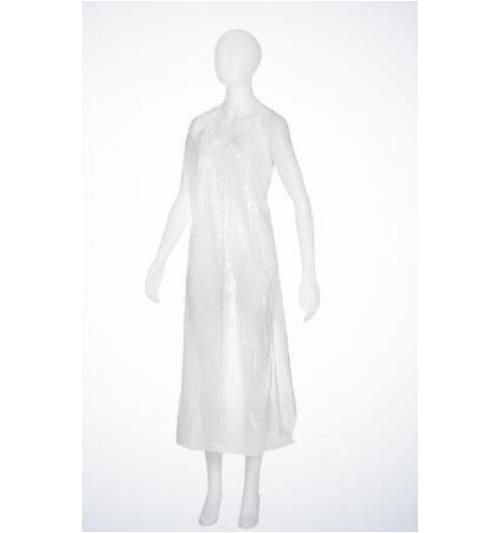 Med Comfort PE-Schürze medium W-Block PK 50 weiß, 75x120cm
